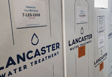 Water Treatment Lancaster Water Treatment equipment in the Hajoca Stroudsburg plumbing warehouse