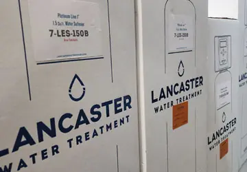 Water Treatment Lancaster Water Treatment equipment in the Hajoca Stroudsburg plumbing warehouse
